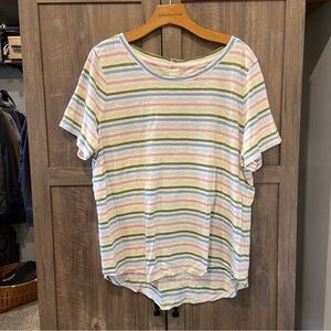 Talbots Plus 2X T shirt Striped Modal Cotton